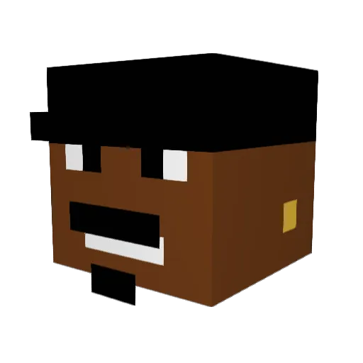 bigsturgeon Minecraft avatar head, 3D render