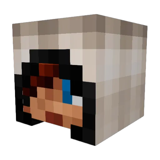 bigtaty Minecraft avatar head, 3D render
