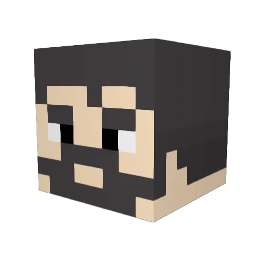 bigtoilat Minecraft avatar head, 3D render