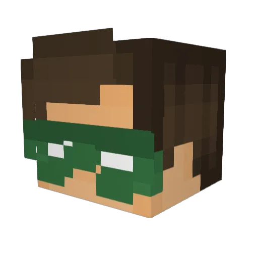 bigtoothbrsh Minecraft avatar head, 3D render