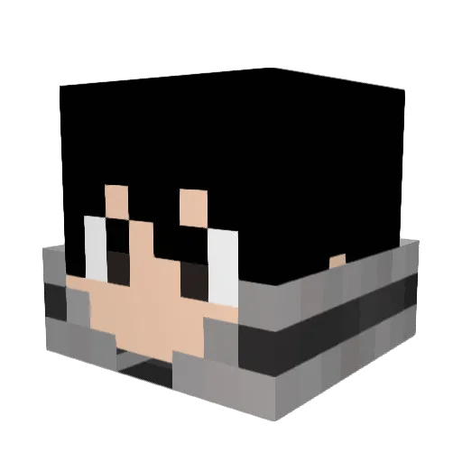 bigtrollface Minecraft avatar head, 3D render