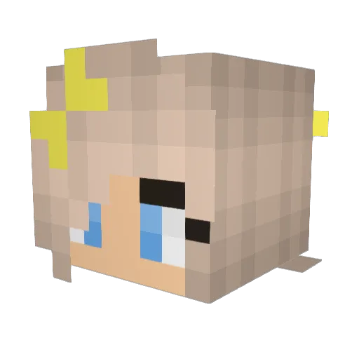 bigwhaleshark Minecraft avatar head, 3D render