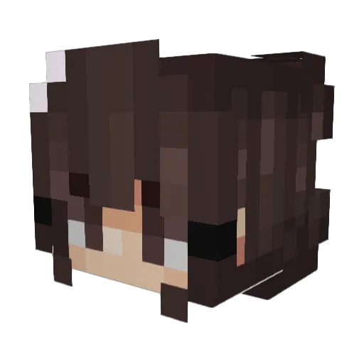 bigwig Minecraft avatar head, 3D render