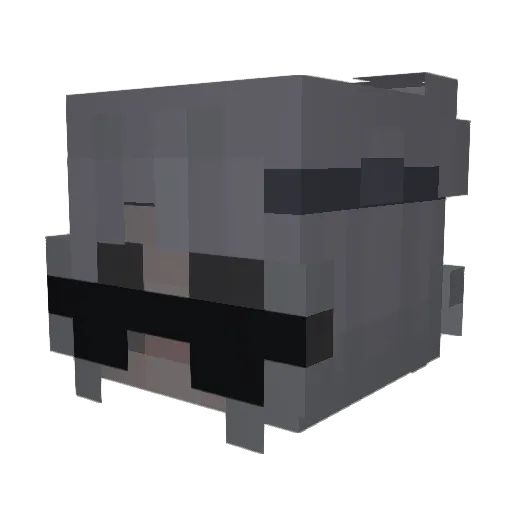 bihaa Minecraft avatar head, 3D render