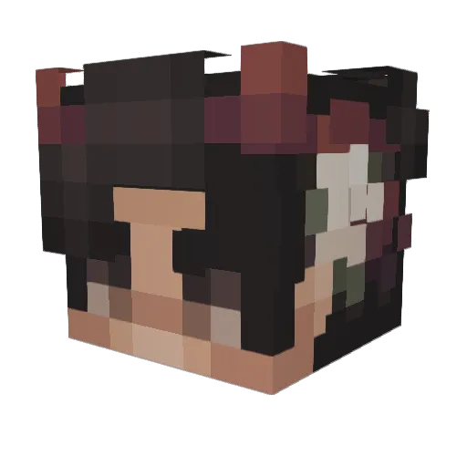 bihaho2 Minecraft avatar head, 3D render