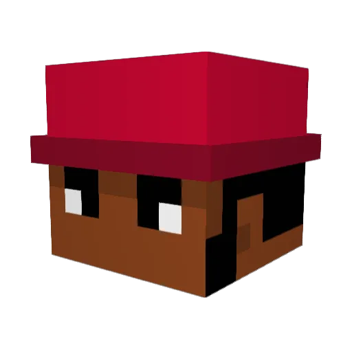 bihscuit Minecraft avatar head, 3D render