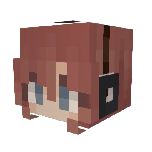 bii4nka Minecraft avatar head, 3D render