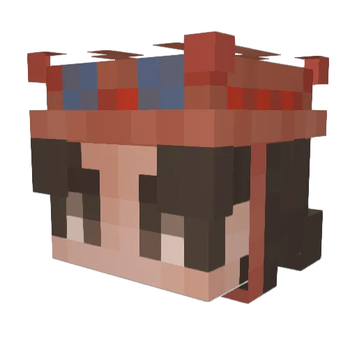 biid0u Minecraft avatar head, 3D render