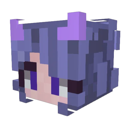 bijoukuma Minecraft avatar head, 3D render