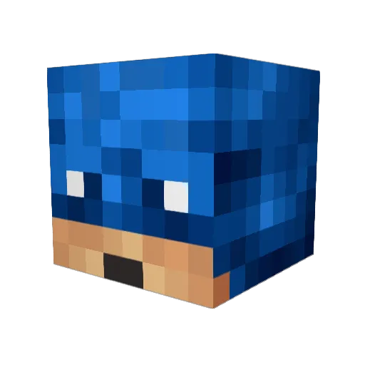 bijubaa Minecraft avatar head, 3D render