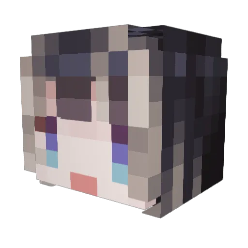 bikkyy Minecraft avatar head, 3D render