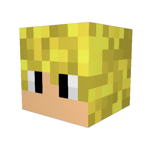 bikoh Minecraft avatar head, 3D render