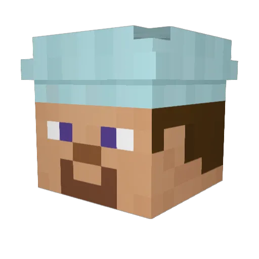 bikr Minecraft avatar head, 3D render