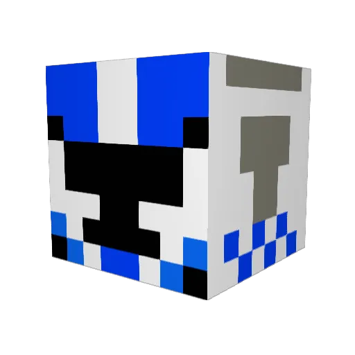 biksu Minecraft avatar head, 3D render