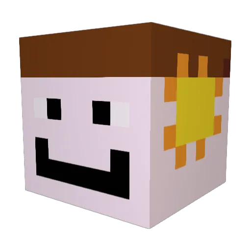 bilaromana Minecraft avatar head, 3D render