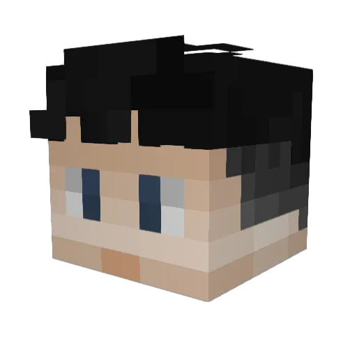 bilbibalou Minecraft avatar head, 3D render