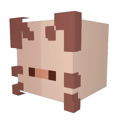 bilbyBud Minecraft avatar head, 3D render