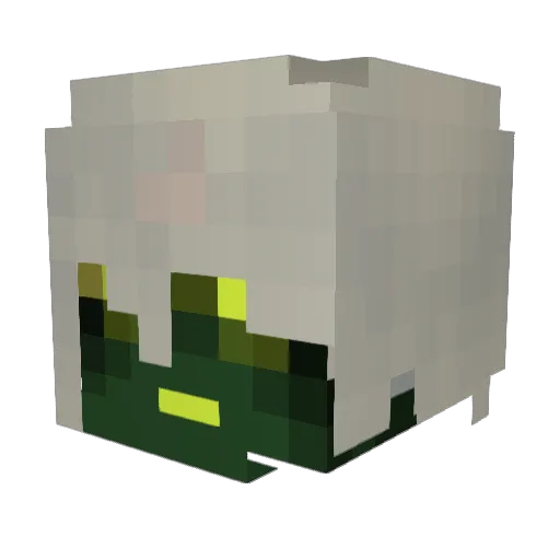 biliberda Minecraft avatar head, 3D render