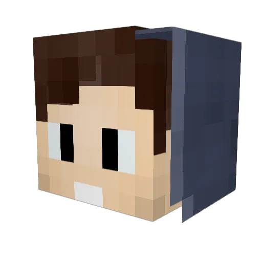 bilibili3217 Minecraft avatar head, 3D render