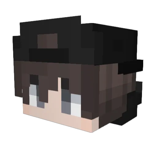 bilibili_mxh Minecraft avatar head, 3D render