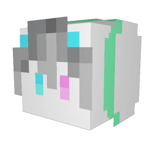 bilibilijimo Minecraft avatar head, 3D render