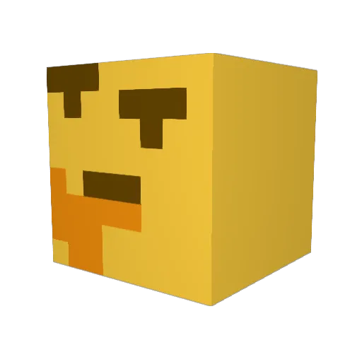 bilik Minecraft avatar head, 3D render