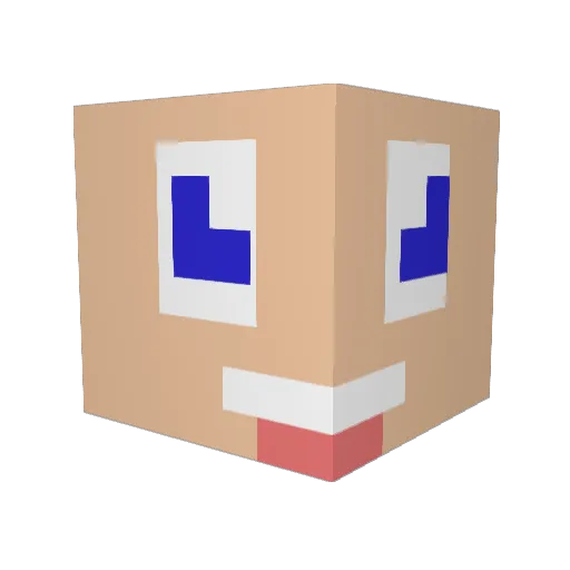 bilill Minecraft avatar head, 3D render