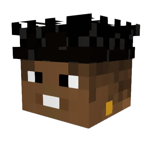 bill_ticklefart Minecraft avatar head, 3D render