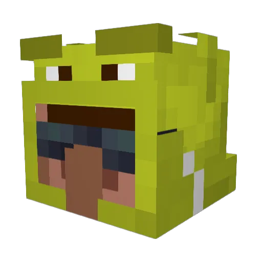 billasaurus Minecraft avatar head, 3D render