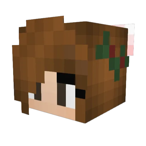 billieXCX Minecraft avatar head, 3D render