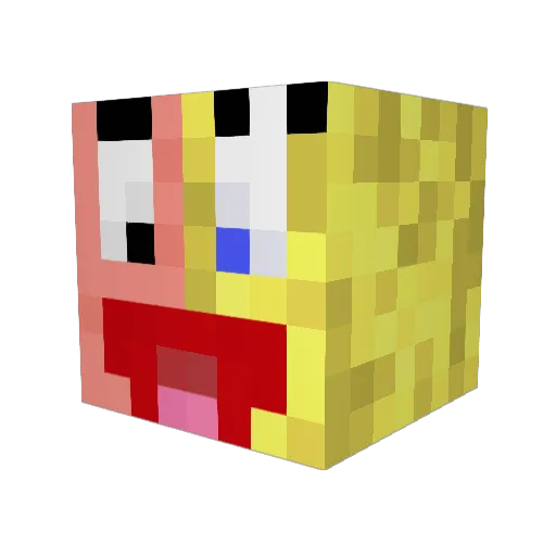billie_games Minecraft avatar head, 3D render