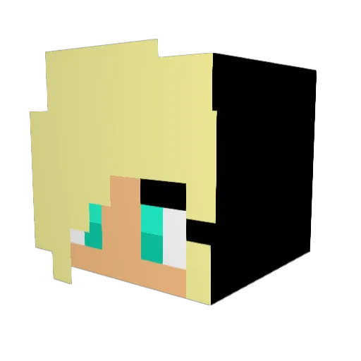 billiesnow Minecraft avatar head, 3D render