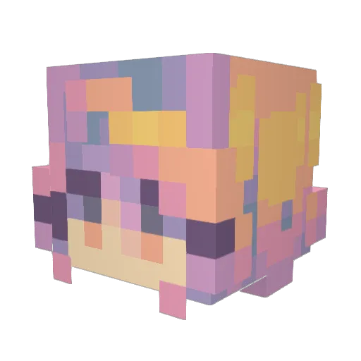 billionaxes Minecraft avatar head, 3D render