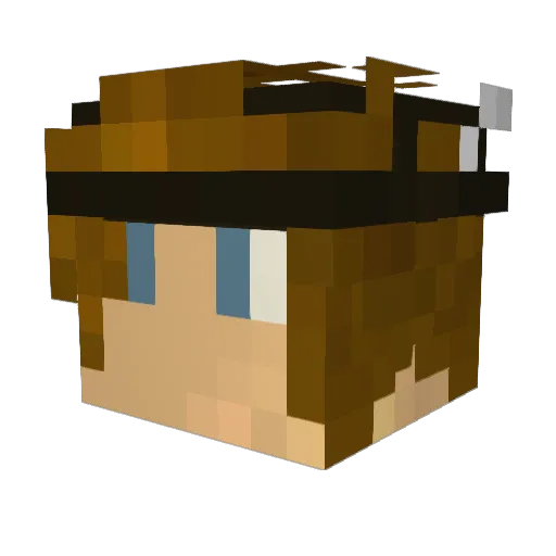 billionsp Minecraft avatar head, 3D render