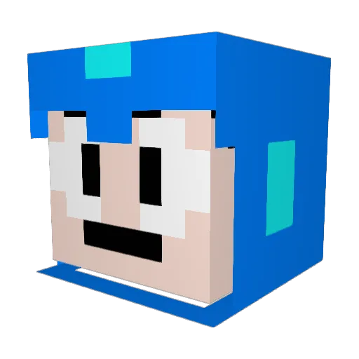 billtg3 Minecraft avatar head, 3D render