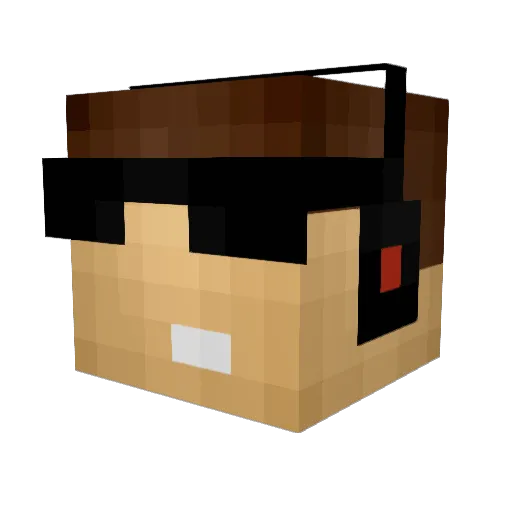 billybobw Minecraft avatar head, 3D render