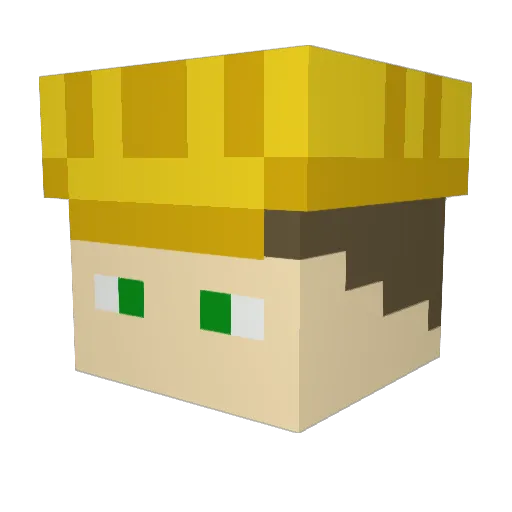 billygun Minecraft avatar head, 3D render