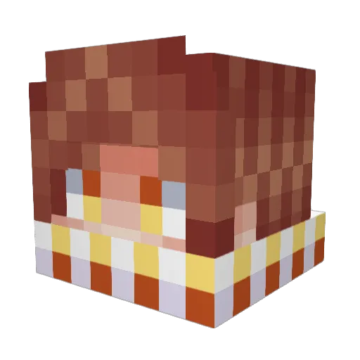 billyogier Minecraft avatar head, 3D render