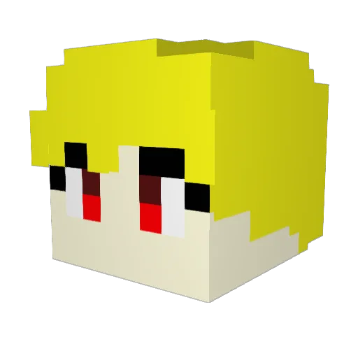 billypop8 Minecraft avatar head, 3D render