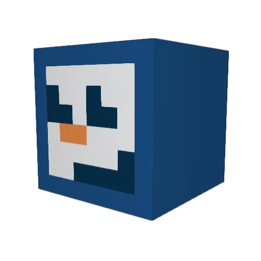 billysolution Minecraft avatar head, 3D render