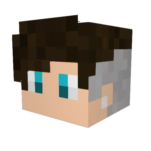 billytheaufan Minecraft avatar head, 3D render