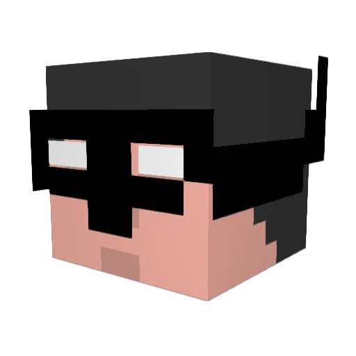 billyuno Minecraft avatar head, 3D render