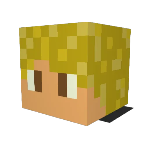 billyyeet Minecraft avatar head, 3D render