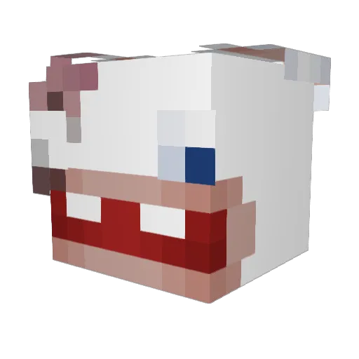 bilong Minecraft avatar head, 3D render