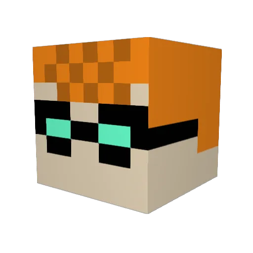 bilou42 Minecraft avatar head, 3D render