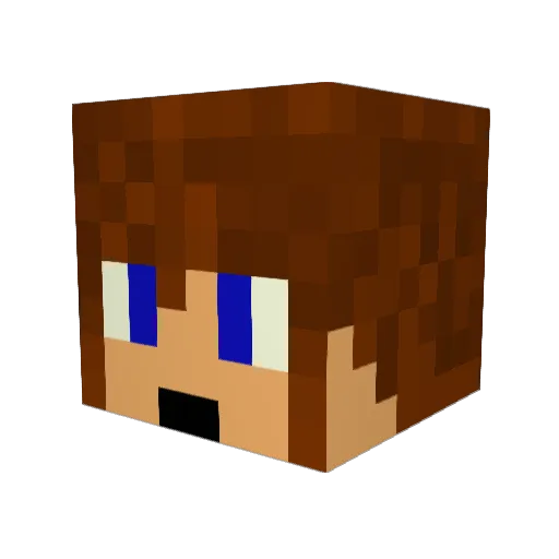 biloua74 Minecraft avatar head, 3D render