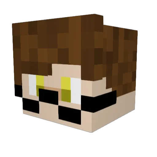 bilussenpai Minecraft avatar head, 3D render