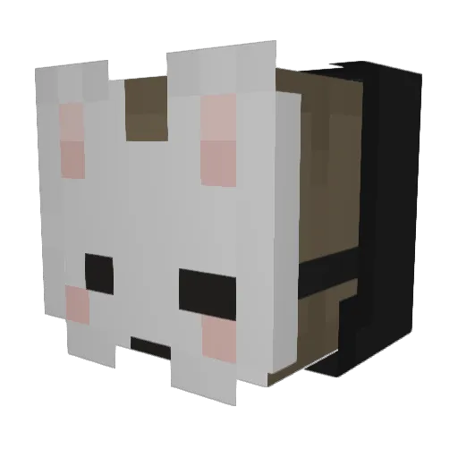 bimFlauschig Minecraft avatar head, 3D render
