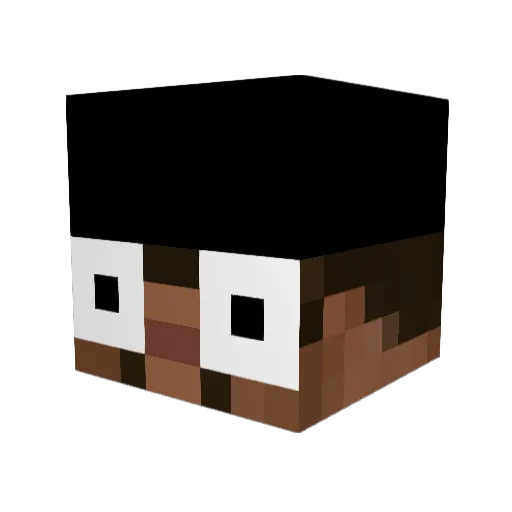 bimanator Minecraft avatar head, 3D render