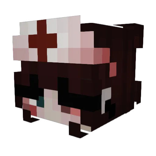 bimb Minecraft avatar head, 3D render
